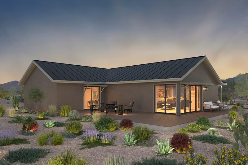 Home Plan - Exterior - Rear Elevation 2 for Ranch House Plan #497-12 - 3 bed, 2 bath