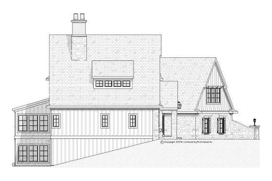 Exterior - Other Elevation 1 for Tudor House Plan #901-99 - 4 bed, 3.5 bath