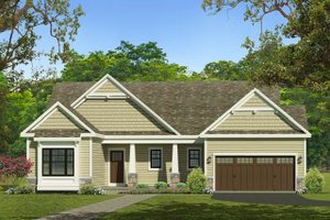 Ranch Exterior - Front Elevation Plan #1010-221