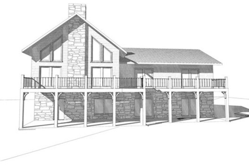 Home Plan - Exterior - Other Elevation 2 for Country House Plan #123-105 - 3 bed, 3 bath