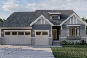 Architectural House Design - Traditional Exterior - Front Elevation Plan #455-221