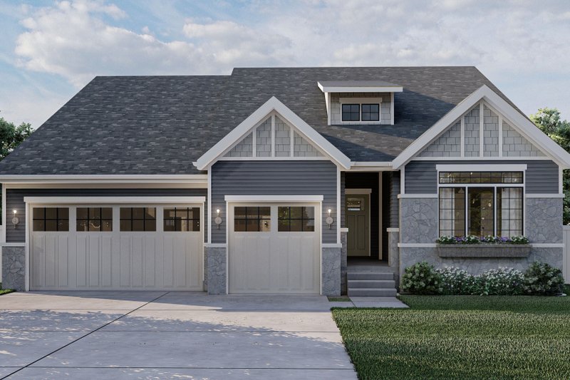 Architectural House Design - Traditional Exterior - Front Elevation Plan #455-221