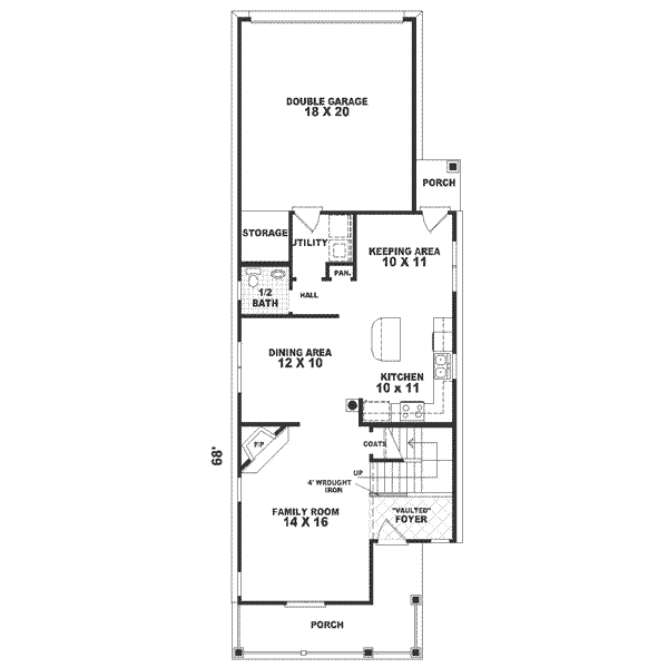 Southern Floor Plan - Main Floor Plan #81-115