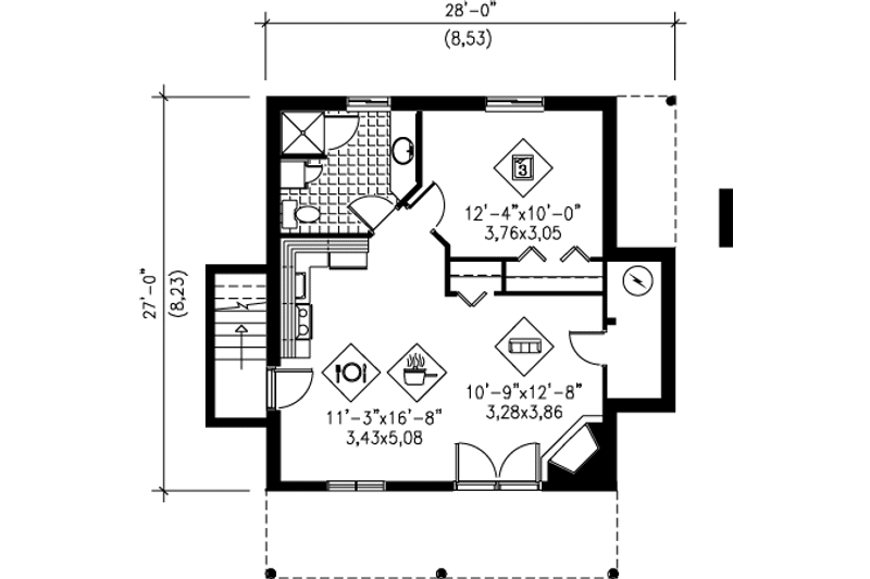 Dream House Plan - Floor Plan - Lower Floor for Traditional House Plan #25-4255 - 3 bed, 2.5 bath