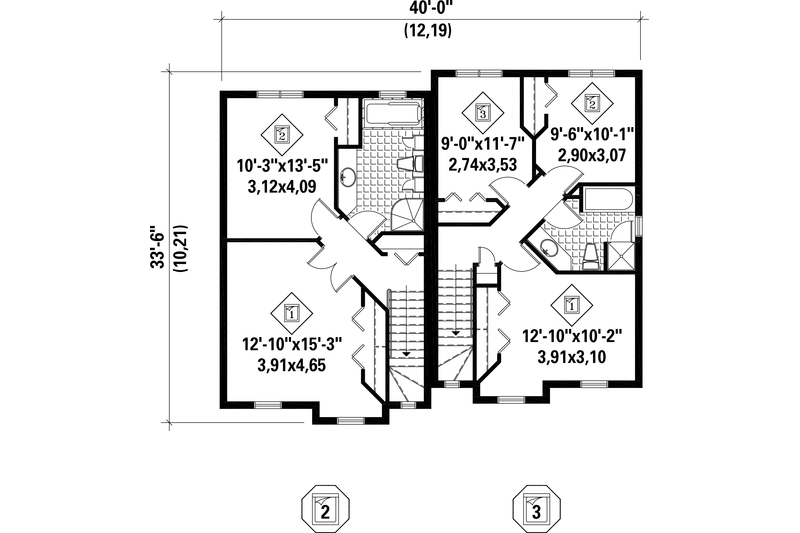Dream House Plan - Floor Plan - Upper Floor for Contemporary House Plan #25-4353 - 5 bed, 2 bath