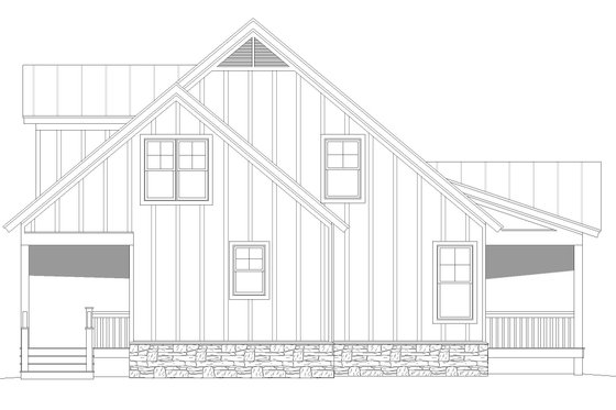 Exterior - Other Elevation for Farmhouse House Plan #932-345 - 3 bed, 2.5 bath