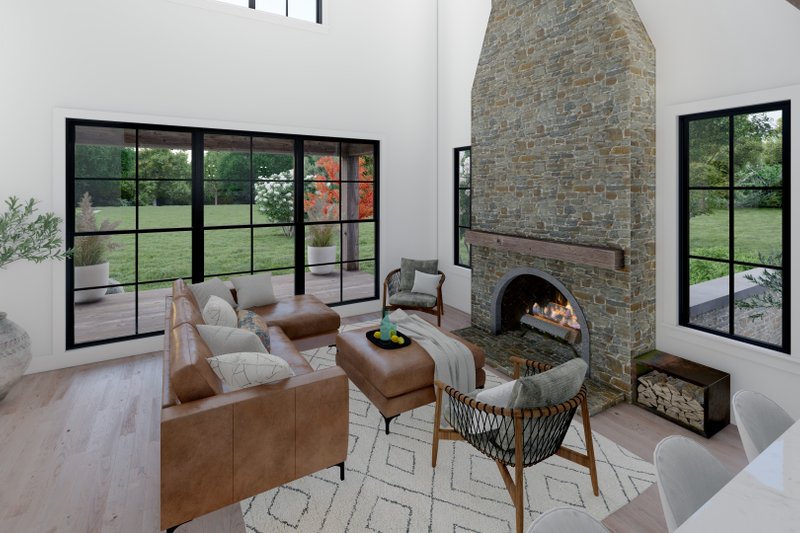 House Blueprint - Interior - Family Room 1 for Craftsman House Plan #1094-15 - 2 bed, 2.5 bath
