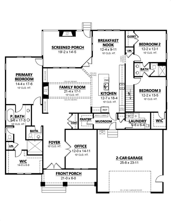 House Design - Farmhouse Floor Plan - Main Floor Plan #1080-16