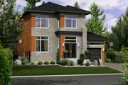 Contemporary Style House Plan - 3 Beds 1 Baths 1536 Sq/Ft Plan #25-4266 