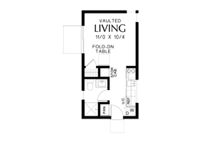 Floor Plan - Main Floor for Contemporary House Plan #48-1025, 1 bath