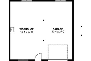 Floor Plan - Main Floor for Farmhouse House Plan #126-206 - 1 bed, 1 bath