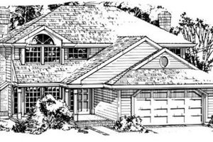 Traditional Exterior - Front Elevation Plan #53-209