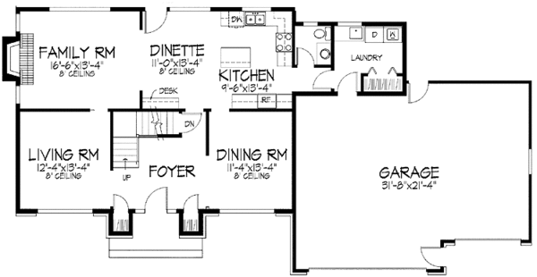 Architectural House Design - European Floor Plan - Main Floor Plan #51-825