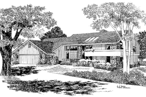 Contemporary Exterior - Front Elevation Plan #72-689