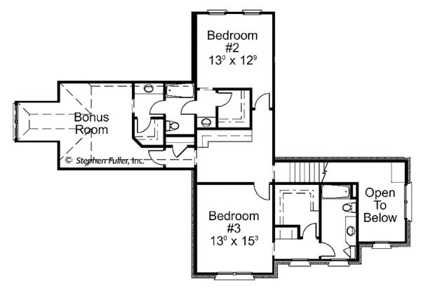 Home Plan - Colonial Floor Plan - Upper Floor Plan #429-400