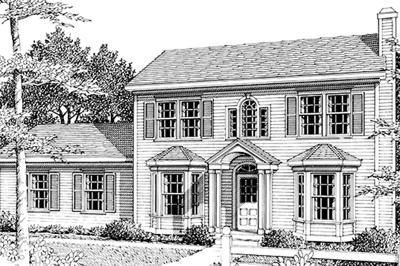 House Plan Design - Colonial Exterior - Front Elevation Plan #1037-49