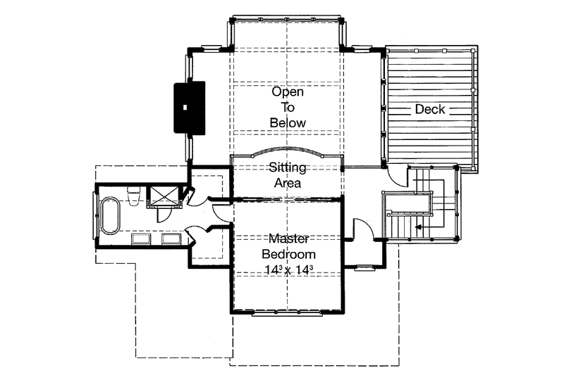 Home Plan - Floor Plan - Upper Floor for Craftsman House Plan #429-194 - 3 bed, 2 bath