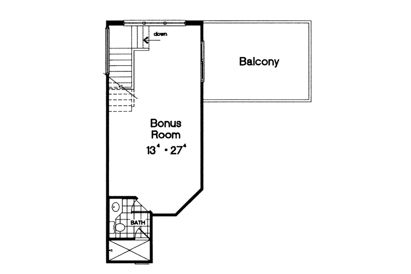 Home Plan - Floor Plan - Other Floor for Mediterranean House Plan #417-649 - 3 bed, 2 bath