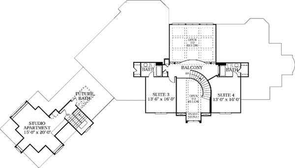 House Plan Design - European Floor Plan - Upper Floor Plan #453-318