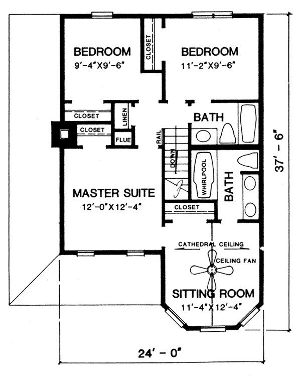Victorian Floor Plan - Upper Floor Plan #10-228