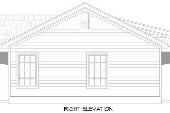 Exterior - Other Elevation 1 for Country House Plan #932-1279 - 2 bed, 2 bath
