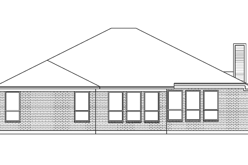 Home Plan - Exterior - Rear Elevation for Traditional House Plan #84-766 - 3 bed, 2 bath