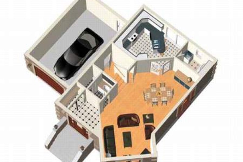 Dream House Plan - Exterior - Other Elevation for European House Plan #25-2003 - 3 bed, 1.5 bath