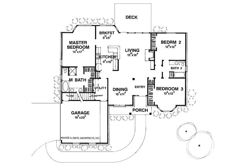 Home Plan - Floor Plan - Main Floor for Traditional House Plan #472-27 - 3 bed, 2 bath