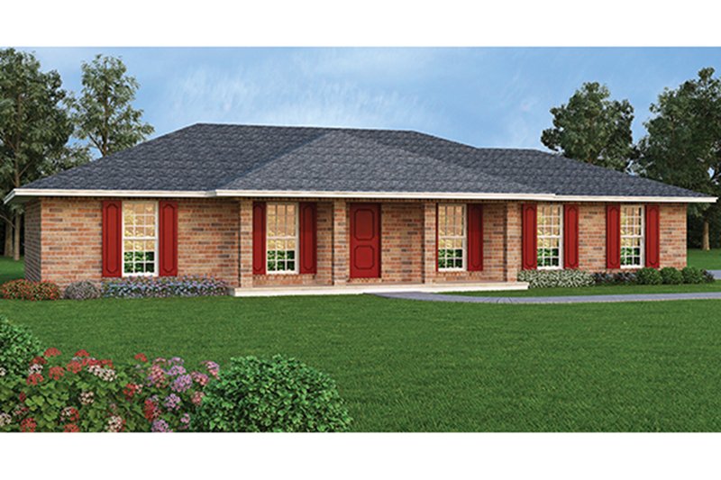 Home Plan - Exterior - Front Elevation 3 for Colonial House Plan #45-563 - 3 bed, 2 bath