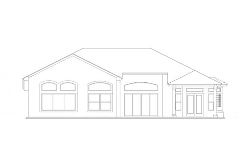 Home Plan - Exterior - Rear Elevation for Mediterranean House Plan #417-805 - 3 bed, 3 bath