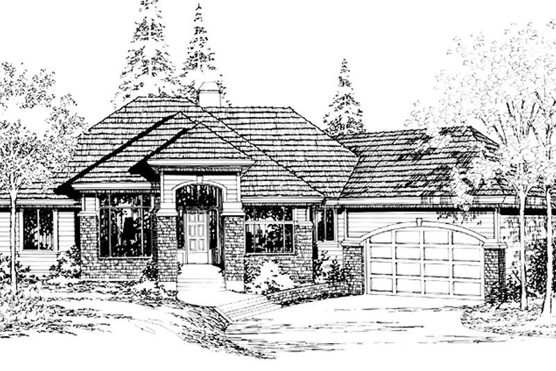House Plan Design - Traditional Exterior - Front Elevation Plan #966-9