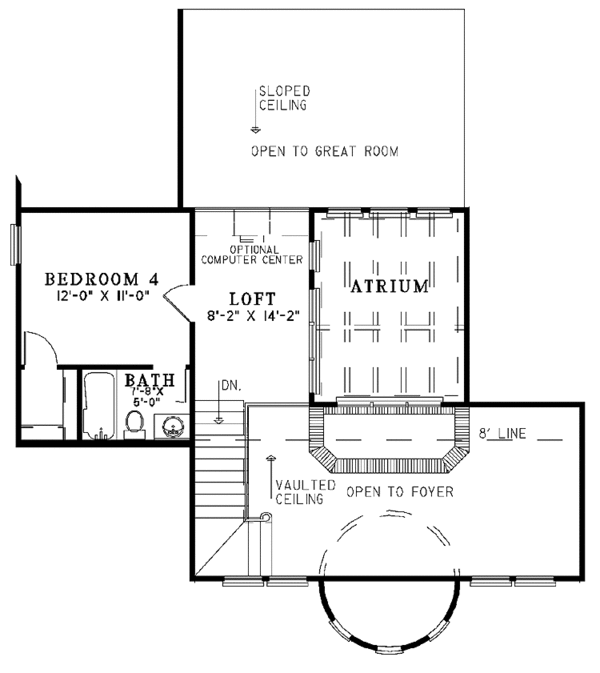 Country Floor Plan - Upper Floor Plan #17-2928