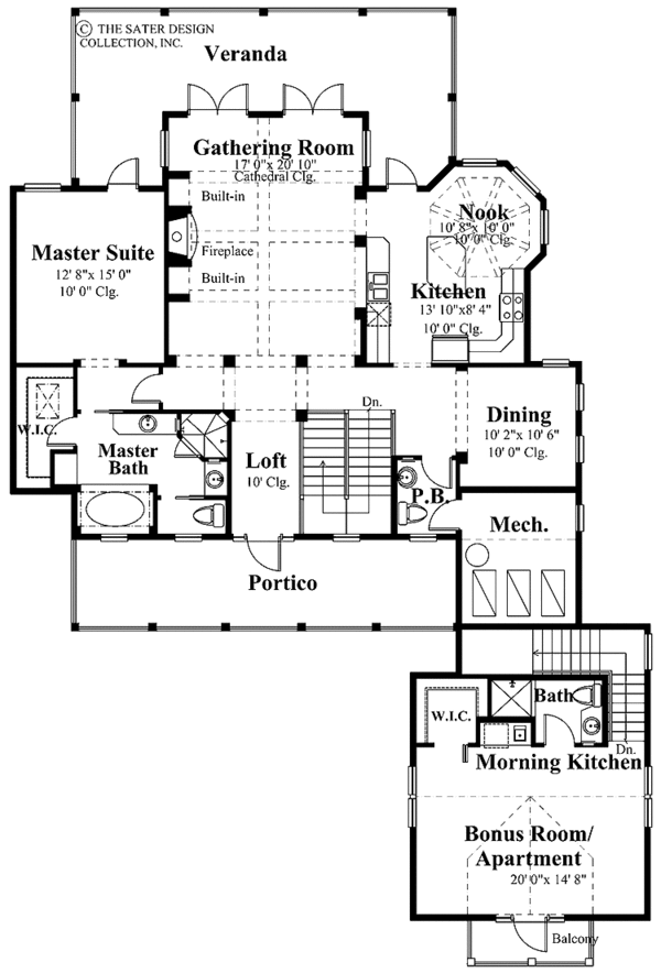 House Design - Country Floor Plan - Upper Floor Plan #930-87