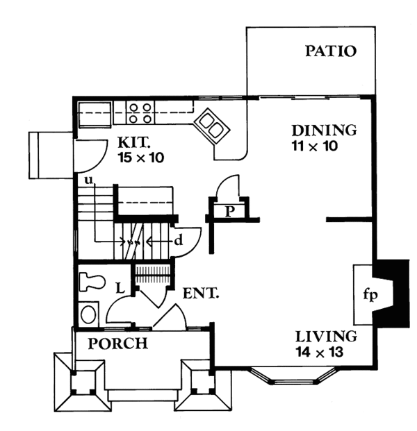 House Blueprint - Craftsman Floor Plan - Main Floor Plan #1016-6