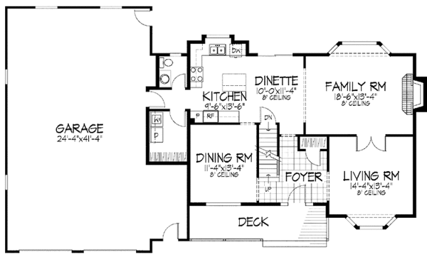 Dream House Plan - Country Floor Plan - Main Floor Plan #51-755