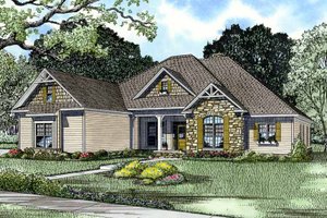 Exterior - Front Elevation 3 for Country House Plan #17-2717 - 4 bed, 3 bath