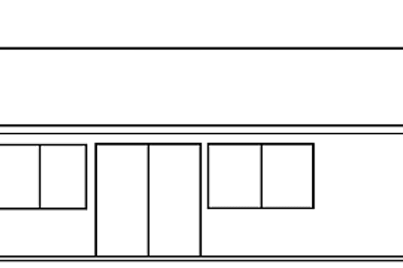 House Blueprint - Exterior - Rear Elevation for European House Plan #60-853 - 3 bed, 2 bath