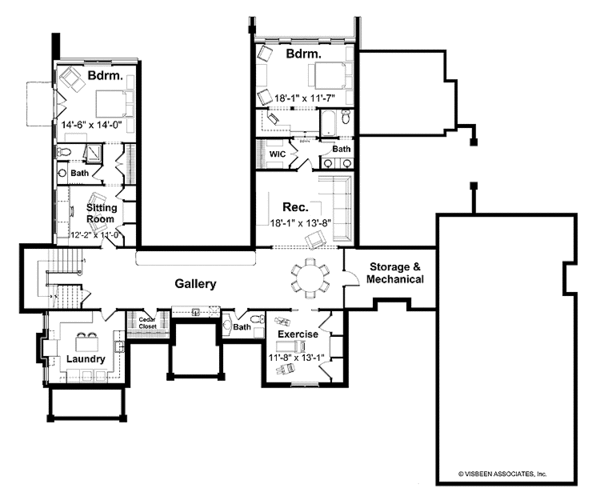 Home Plan - European Floor Plan - Lower Floor Plan #928-29