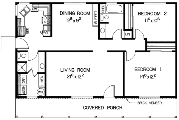 Home Plan - Country Floor Plan - Main Floor Plan #60-780