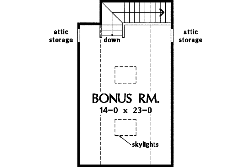 Home Plan - Floor Plan - Upper Floor for Country House Plan #929-259 - 3 bed, 2 bath