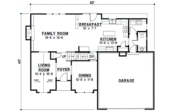 Traditional Floor Plan - Main Floor Plan #67-530