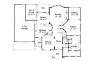European Style House Plan - 4 Beds 3.5 Baths 4080 Sq/Ft Plan #411-799 