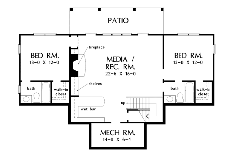 Home Plan - Floor Plan - Lower Floor for Country House Plan #929-416 - 4 bed, 3.5 bath