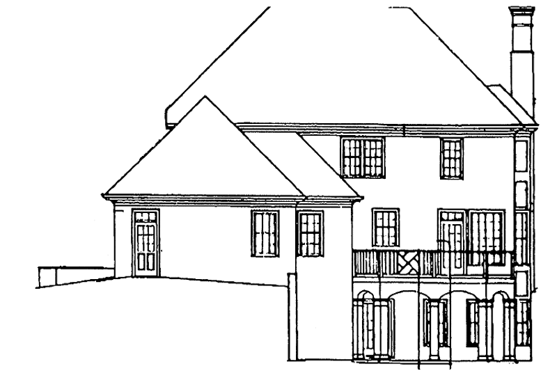 Dream House Plan - Exterior - Rear Elevation for Country House Plan #429-72 - 4 bed, 3.5 bath