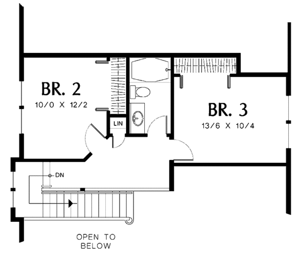 Home Plan - Craftsman Floor Plan - Upper Floor Plan #48-835