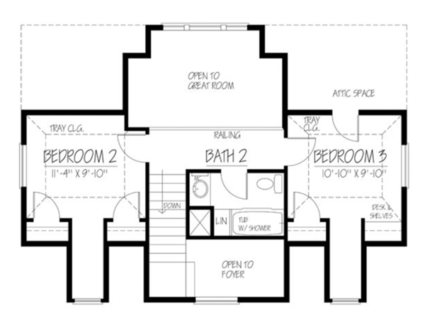 Home Plan - Colonial Floor Plan - Upper Floor Plan #1061-16