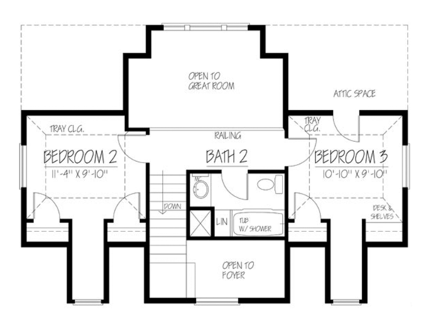 Dream House Plan - Colonial Floor Plan - Upper Floor Plan #1061-16