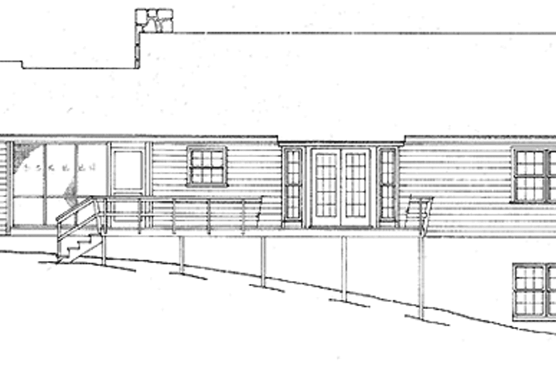 Home Plan - Exterior - Rear Elevation for Mediterranean House Plan #320-739 - 4 bed, 4.5 bath