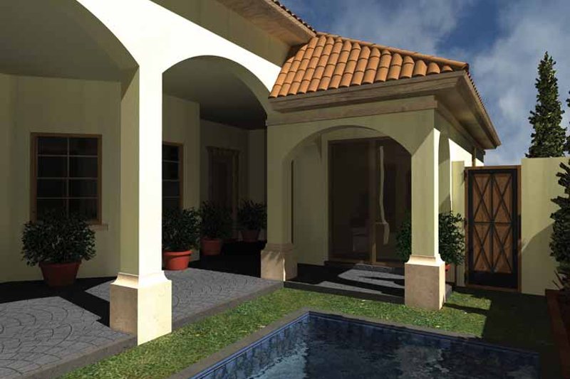 Dream House Plan - Exterior - Rear Elevation 1 for Mediterranean House Plan #930-433 - 2 bed, 3 bath