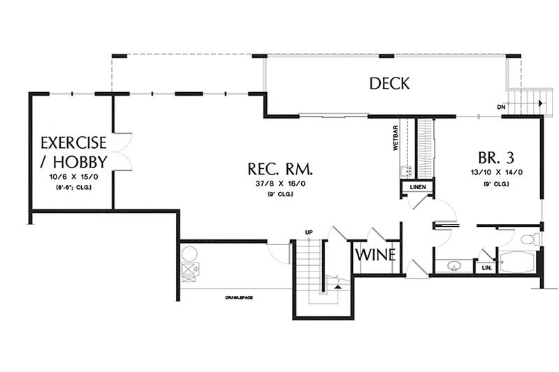 Dream House Plan - Floor Plan - Lower Floor for Traditional House Plan #48-915 - 3 bed, 3.5 bath